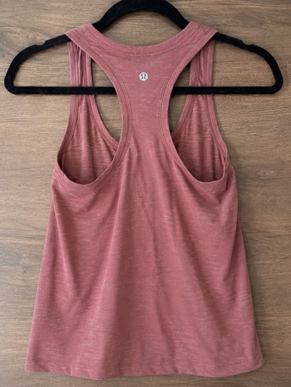 Lululemon Racerback Athletic Tank Top Heathered Mauve Pink Size 10